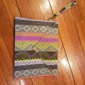 Multi colored clutch